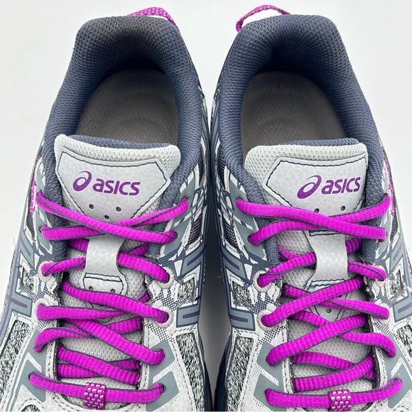 Asics Gel Venture 6 Running Shoe Size 8.5 Lace Up Grey Purple Gym Athletic - Picture 9 of 11